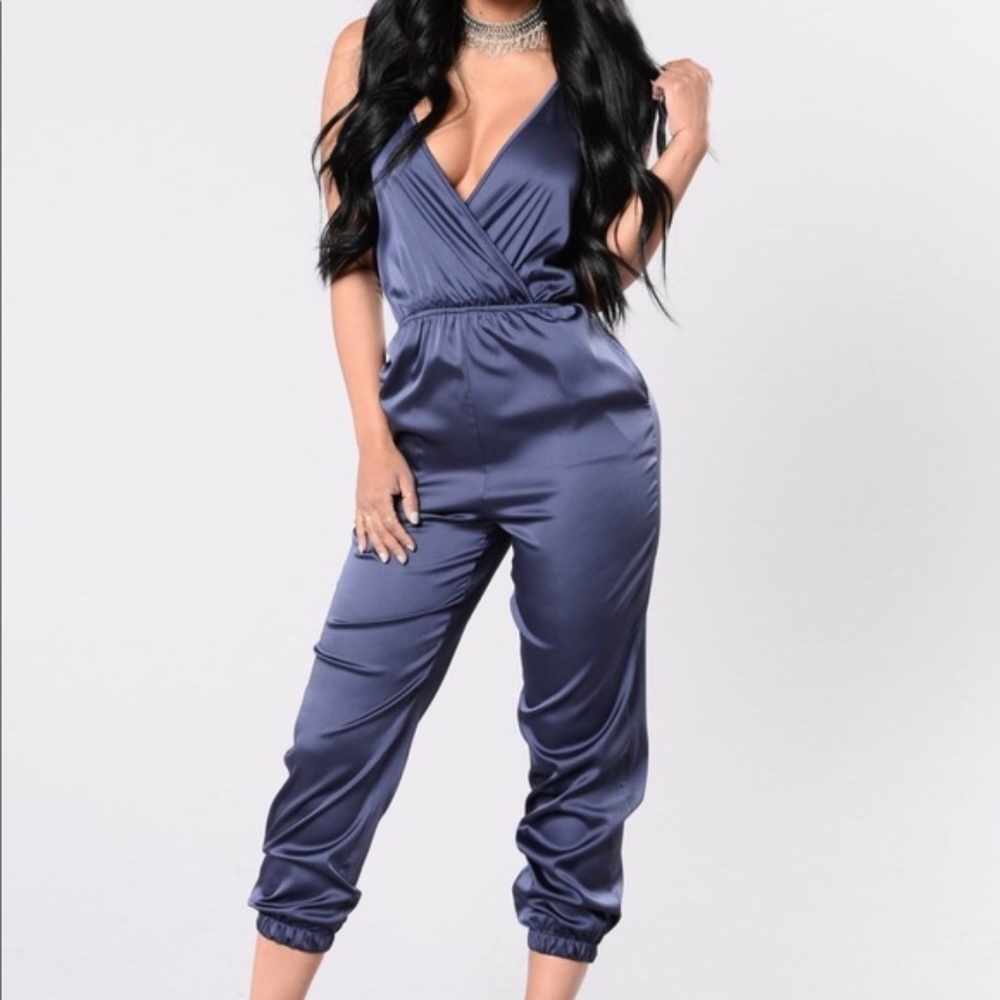NWT Fashion Nova Silklike Jumpsuit